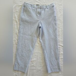 Talbots Blue and White Seersucker  Ankle Pants